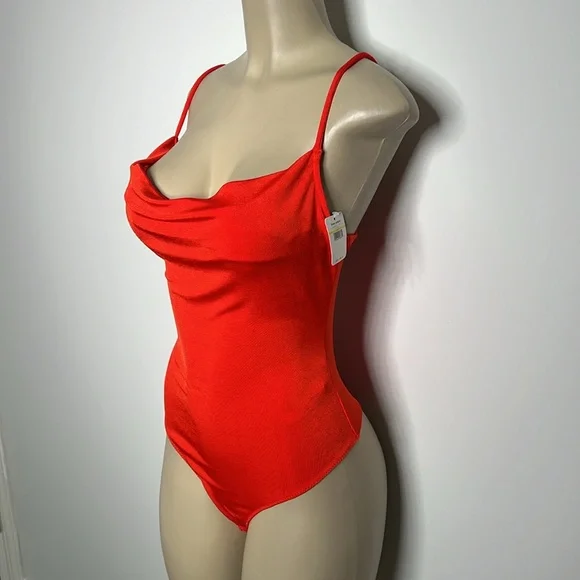 Free people medium orange bodysuit NWT - Picture 2 of 5